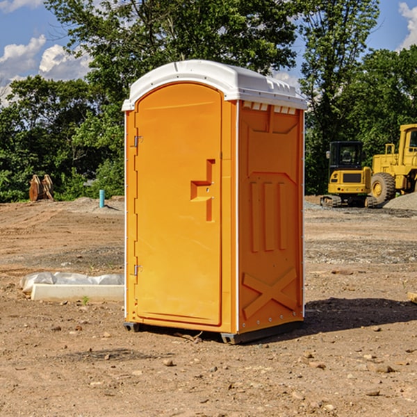 how often are the portable restrooms cleaned and serviced during a rental period in Craig County Oklahoma